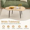COSTWAY Stolik kawowy drewniany, stolik do salonu w Podgląd zdjęcia produktu 4
