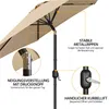 Yaheetech Sonnenschirm Gartenschirm mit Kurbel ø 269 cm, UV Produktbild-Vorschau 5