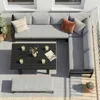MEXO Gartenmöbel Set Aluminium 8 Personen, Modulares Produktbild-Vorschau 2