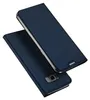 Two dark blue flip cases for a smartphone are shown, one on top of the other, against a white background. Produktbild-Vorschau