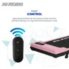 A pink treadmill and a black remote control are shown with text overlays describing smart control. Náhľad obrázku produktu