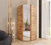 Eckkleiderschrank 192x80x46 cm Eiche Wotan mit Spiegel – Produktbild-Vorschau 1