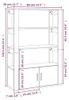 vidaXL Sideboard Betongrau 80x30x119,5 cm Holzwerkstoff Produktbild-Vorschau 8