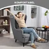 HOMCOM Ohrensessel mit Hocker Sessel mit Leinenoptik, Produktbild-Vorschau 5