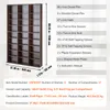 A diagram showing a large shelving unit with dimensions and a list of included hardware. Anteprima dell’immagine prodotto