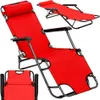 Klappbarer Gartenliege Zero Gravity Rot – Relaxliege Produktbild-Vorschau 7