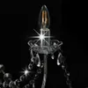 vidaXL Lustr s perlami stříbrný 8 x patice E14 Náhled obrázku produktu 5