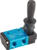 A pneumatic valve with a manual lever control. Náhľad obrázku produktu