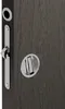 Schiebetürschloss WC-Schloss Set, rund, Nickel gebürstet Produktbild-Vorschau 3
