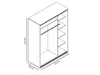 Klassischer Kleiderschrank, schlichter Kleiderschrank, Produktbild-Vorschau 4