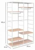 Appendiabiti legno metallo bianco 120x180cm ripiani SCALA Anteprima dell’immagine prodotto 4