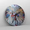Wanduhr - Rund - Glasuhr - Acryl Stadt Regen - 30x30cm - Produktbild-Vorschau 4