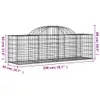vidaXL Gabionen mit Hochbogen 25 Stk. 200x50x60/80 cm Produktbild-Vorschau 9