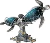 Casablanca Figur Schildkröten - Poly blau-silber-farbig auf Produktbild-Vorschau 1