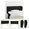 The Living Store Kopfteil mit Ohren Schwarz 103x23x78/88 cm Produktbild-Vorschau 1