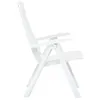 vidaXL Chaises de jardin réglables 2 pcs. Plastique blanc Voir les images du produit 11