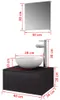 vidaXL 4-tlg. Badmöbel-Set mit Waschbecken und Wasserhahn Produktbild-Vorschau 8