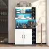 Flieks Cuisine Armoires hautes Buffet de cuisine avec LED, Voir les images du produit 1
