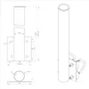 SkyRevolt Balkonhalter 40cm Ø 48mm Stahl Mast für Geländer Produktbild-Vorschau 7
