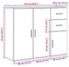 vidaXL Artisan dubový příborník 91 x 29,5 x 75 cm materiál Náhled obrázku produktu 8