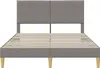 vidaXL Bettrahmen mit Kopfteil Taupe 160 x 200 cm Stoff Produktbild-Vorschau 4