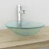 vidaXL Lavabo en verre trempé 42 cm mat Voir les images du produit 2