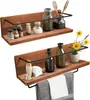 Mein-Regal Wandregal Kim 2-tlg.Set Hängeregale Dunkelbraun Produktbild-Vorschau 1