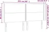 vidaXL Kopfteil mit Ohren Blau 203x16x118/128 cm Stoff Produktbild-Vorschau 8