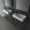 Alpenberger Kleines Waschbecken Eckig | Hängewaschbecken WC Produktbild-Vorschau 3