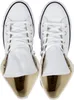 A top-down view of a pair of white Converse Chuck Taylor All Star high-top sneakers. Voir les images du produit
