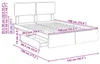 vidaXL Lit de rangement avec tête de lit Blanc 140 x 190 cm Voir les images du produit 8
