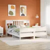 vidaXL Massivholzbett ohne Matratze Weiß 180x200 cm Produktbild-Vorschau 2