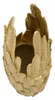 Mauro Ferretti Vase Federn 32x34x80 cm goldfarben Produktbild-Vorschau 2