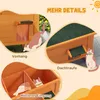 PawHut Katzenhaus aus Holz, Katzenhöhle Outdoor, Isolierte Produktbild-Vorschau 7