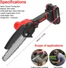 Akku Mini-Kettensäge - 21V Astsäge - 15 cm Schwert - Produktbild-Vorschau 6