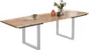 Esstisch mit Ansteckplatten 120(200)x90 cm Baumkante Akazie Produktbild-Vorschau 2