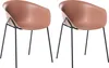 BELIANI Gartenstuhl 2er Set Braun und Schwarz Kunststoff Produktbild-Vorschau 1