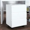 Moderner Rollcontainer BIG DEAL Hochglanz weiß 3 Schubladen Produktbild-Vorschau 1
