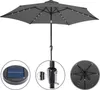 KINGSLEEVE® Sonnenschirm LED Beleuchtung UV Schutz 80+ Produktbild-Vorschau 2