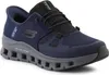 A single blue Skechers shoe is shown against a white background. Voir les images du produit