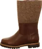 A single brown leather and felt boot shown from the side against a white background. Produktbild-Vorschau