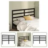 The Living Store Kopfteil Schwarz 166x4x100 cm Massivholz Produktbild-Vorschau 1