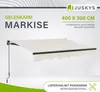 Juskys Markise 400 x 300 cm - Beschattung Terrasse & Balkon Produktbild-Vorschau 2