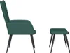 vidaXL Fauteuil relax avec pouf vert foncé velours Voir les images du produit 3
