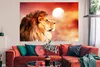 MuchoWow® Poster Löwen - Sonne - Rot 180x120 cm - Produktbild-Vorschau 2