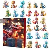 A collage of various cute, cartoon-like dragon figures, some hanging as ornaments and others displayed on a gift box. Produktbild-Vorschau