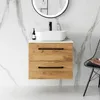 Závěsná koupelnová skříňka ONE 60 cm s deskou 2 velké Náhled obrázku produktu 2