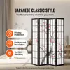 A room divider with a Japanese-inspired design is shown, with informational overlays highlighting its features. Voir les images du produit