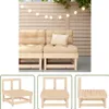 A modular sofa made of wood with beige cushions, shown in a lifestyle setting with string lights and in individual component shots. Podgląd zdjęcia produktu