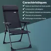 CASARIA® Lot de 4x Chaises de Jardin Pliantes en Aluminium Voir les images du produit 5